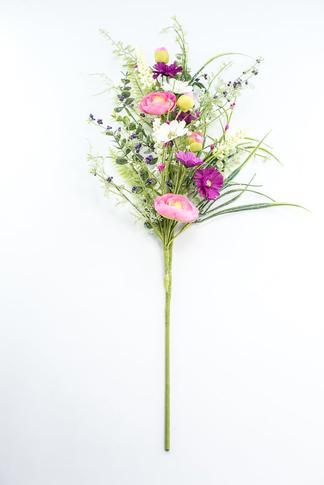 Pink and Purple Ranunculus Flower Spray - Greenery MarketPicks63303SP30