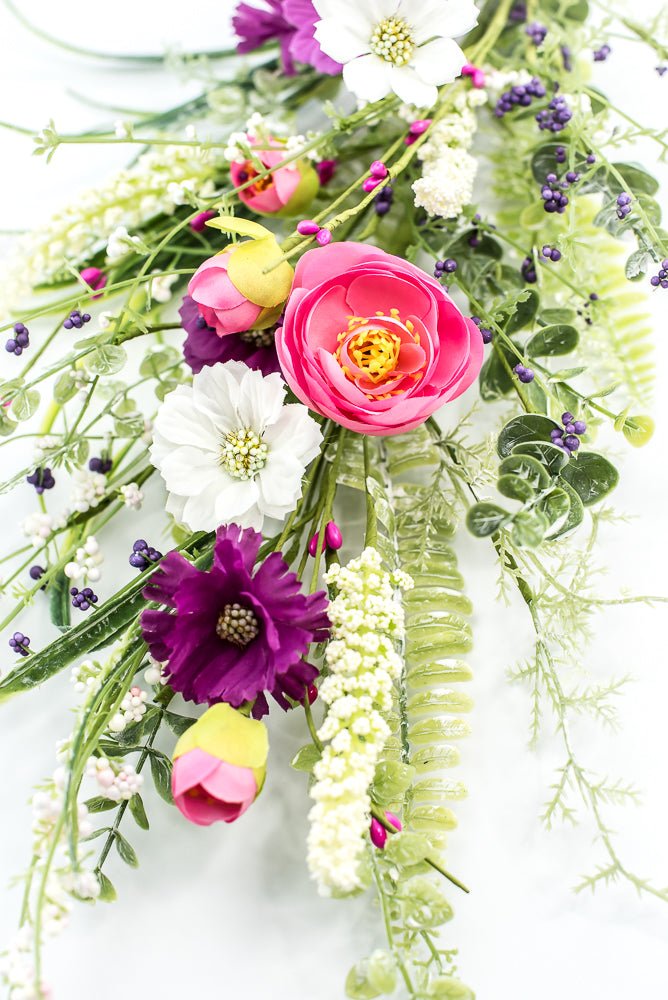 Pink and Purple Ranunculus Flower Spray - Greenery MarketPicks63303SP30