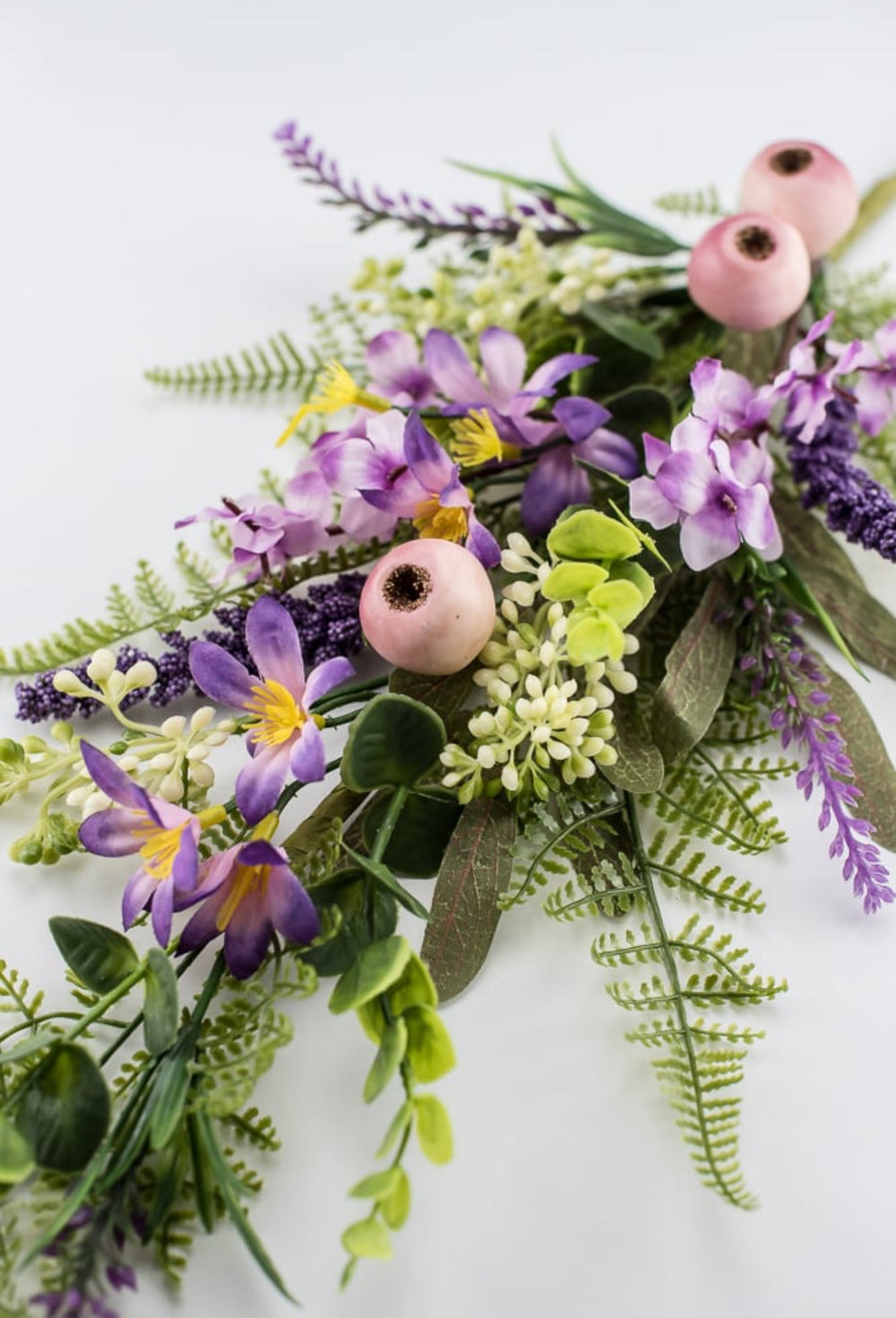 Pink berries, purple filler, and flower spray - Greenery Market63542SP28