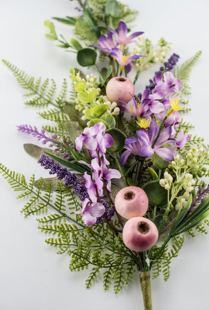 Pink berries, purple filler, and flower spray - Greenery Market63542SP28