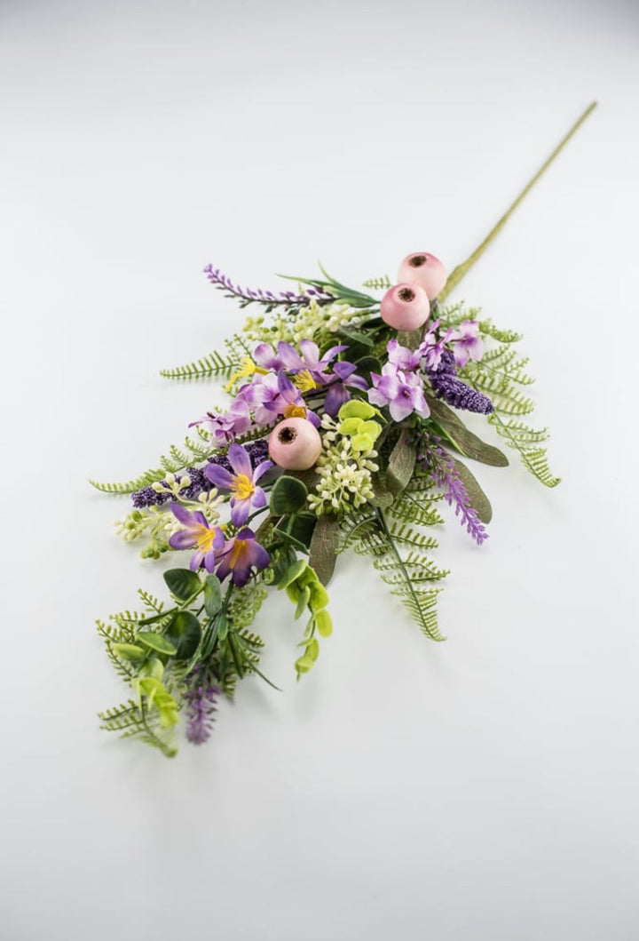 Pink berries, purple filler, and flower spray - Greenery Market63542SP28