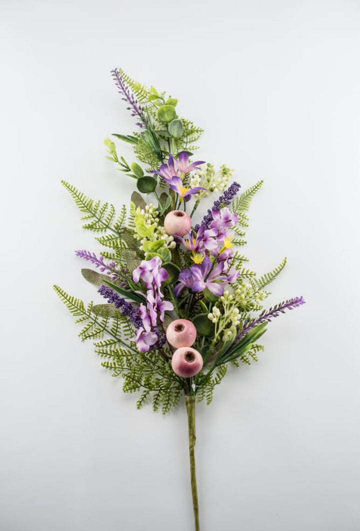 Pink berries, purple filler, and flower spray - Greenery Market63542SP28