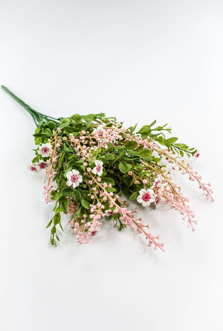 Pink filler flower and berries bush - Greenery Market85001 - PK