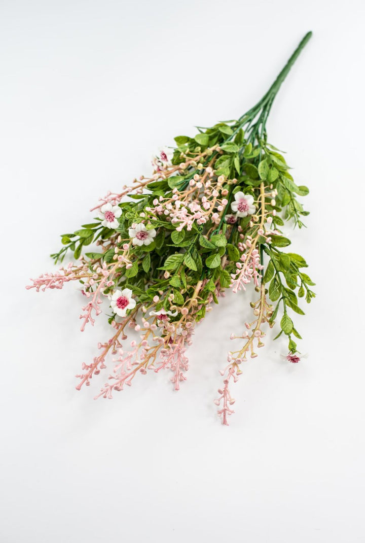 Pink filler flower and berries bush - Greenery Market85001 - PK