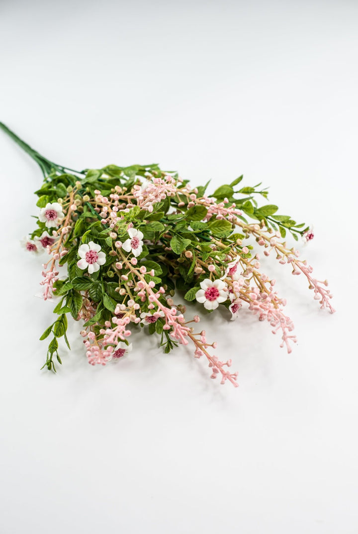 Pink filler flower and berries bush - Greenery Market85001 - PK