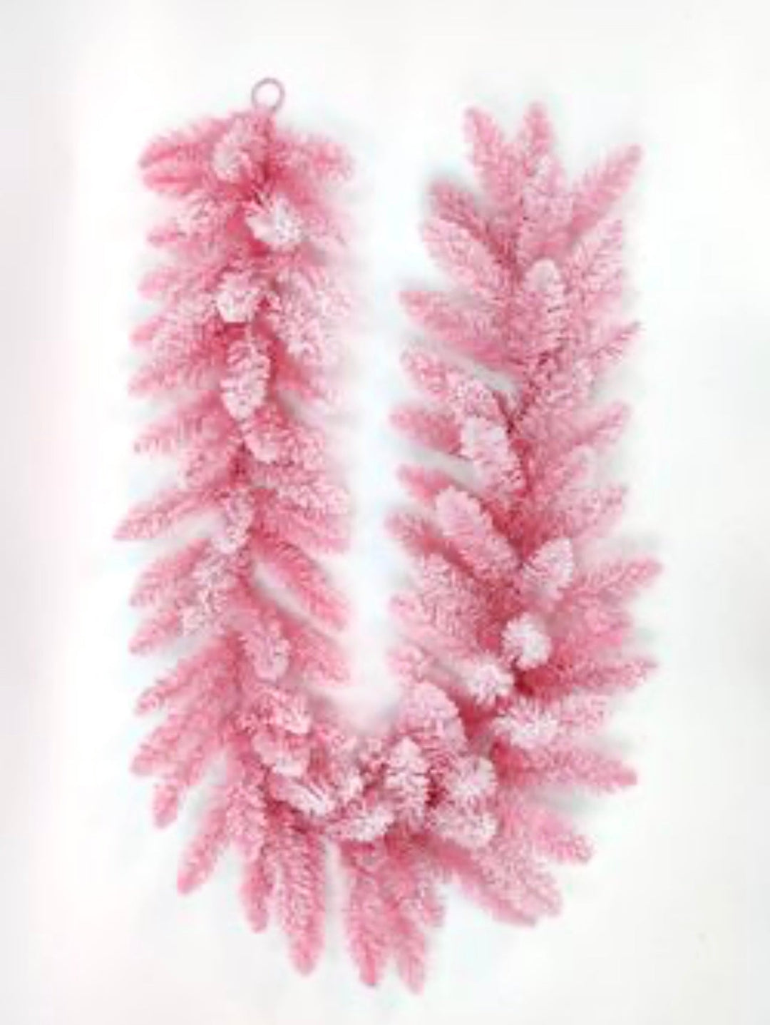 Pink Flocked Pine Garland - Greenery Market32171