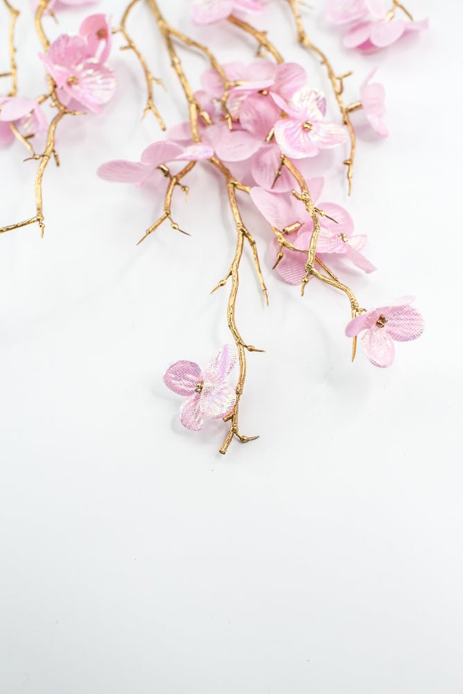 Pink Glossy Plum Blossom Spray - Greenery Market86307PK