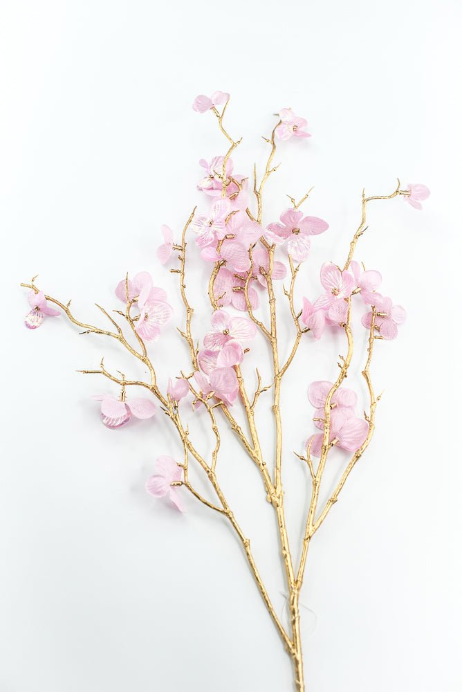 Pink Glossy Plum Blossom Spray - Greenery Market86307PK