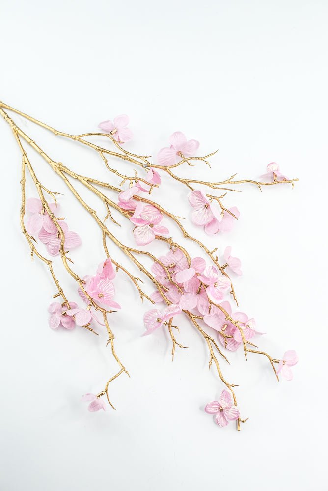Pink Glossy Plum Blossom Spray - Greenery Market86307PK