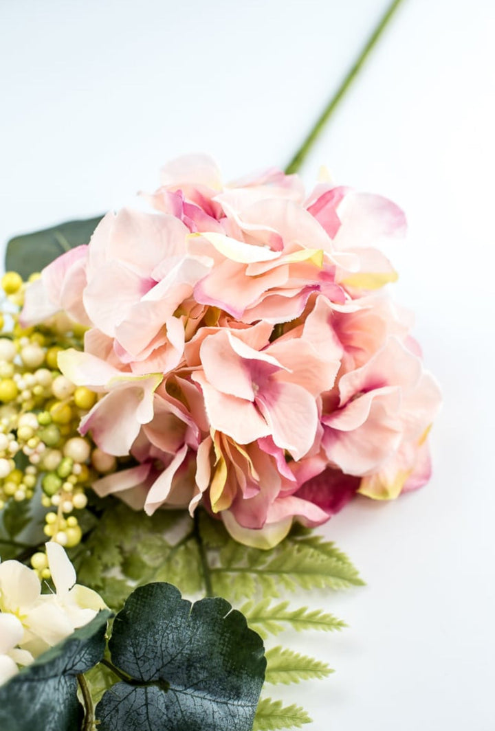 Pink Hydrangea and berry mixed spray - Greenery Market82415 - pk