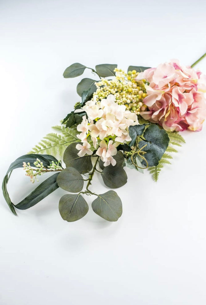 Pink Hydrangea and berry mixed spray - Greenery Market82415 - pk