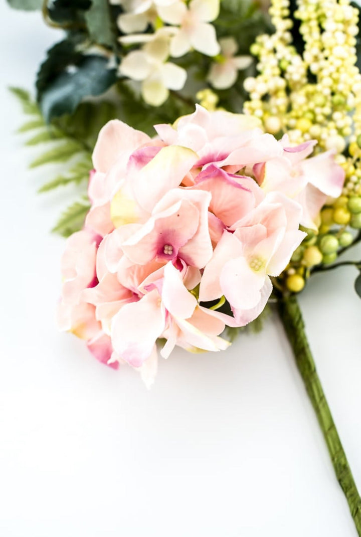 Pink Hydrangea and berry mixed spray - Greenery Market82415 - pk
