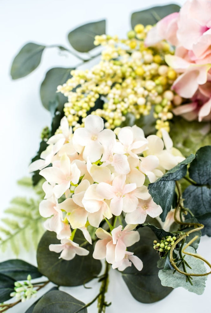 Pink Hydrangea and berry mixed spray - Greenery Market82415 - pk