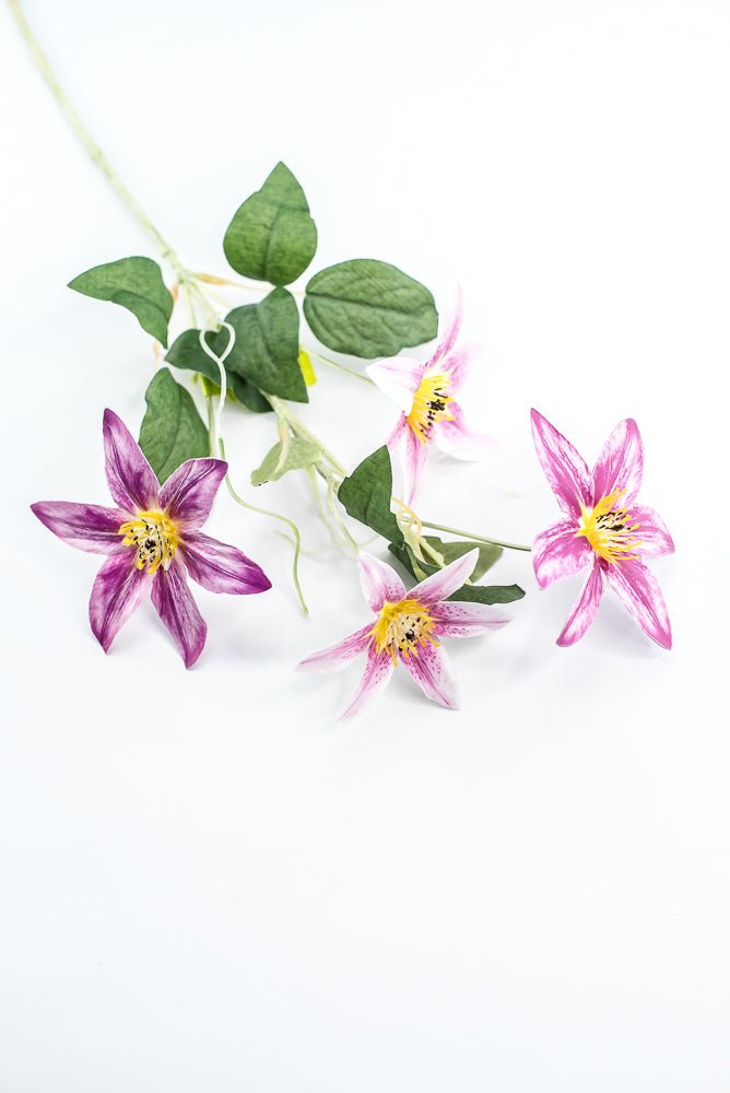 Pink Magenta Clematis Flower Spray - Greenery Market29474LV