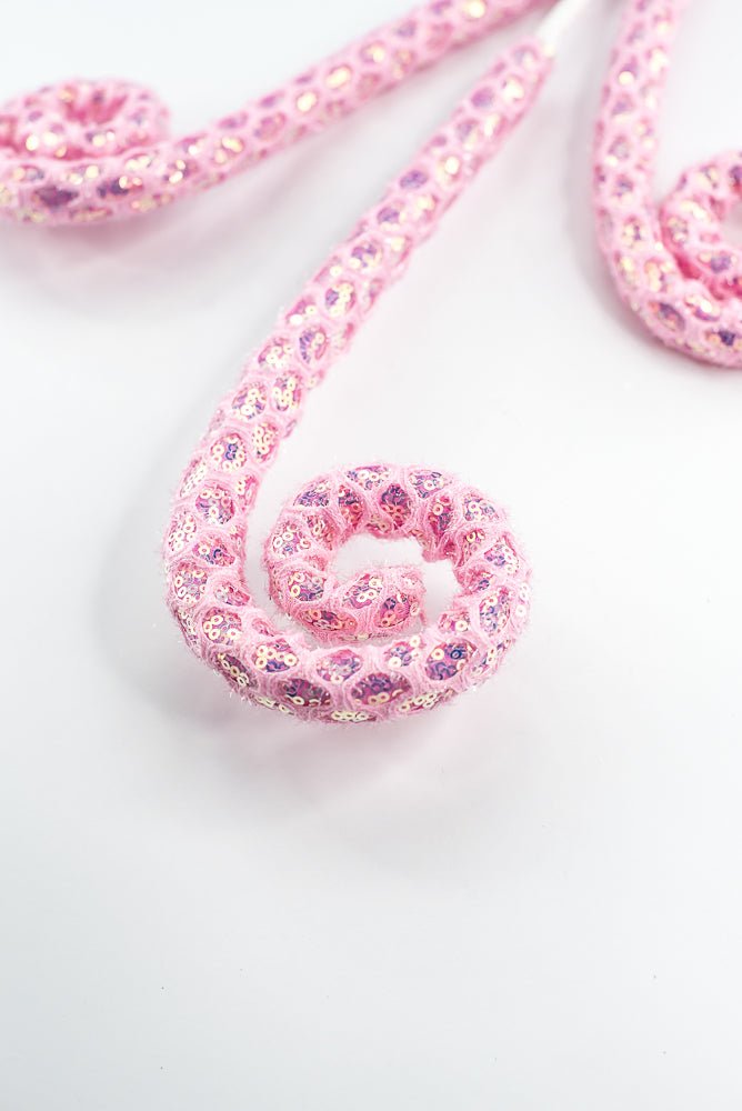 Pink Mesh Spiral Curly Spray - Greenery Market86348PK