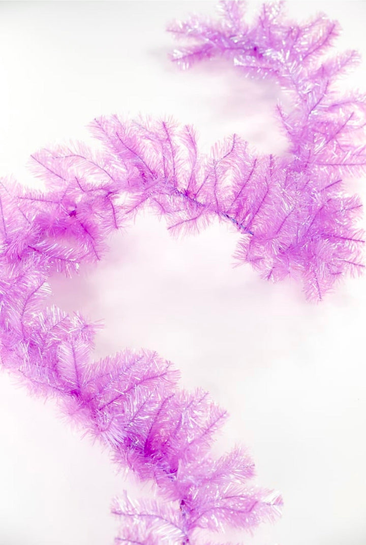 Pink pine tinsel garland base - 9’ - Greenery Marketwreath base & containers85221 - PK