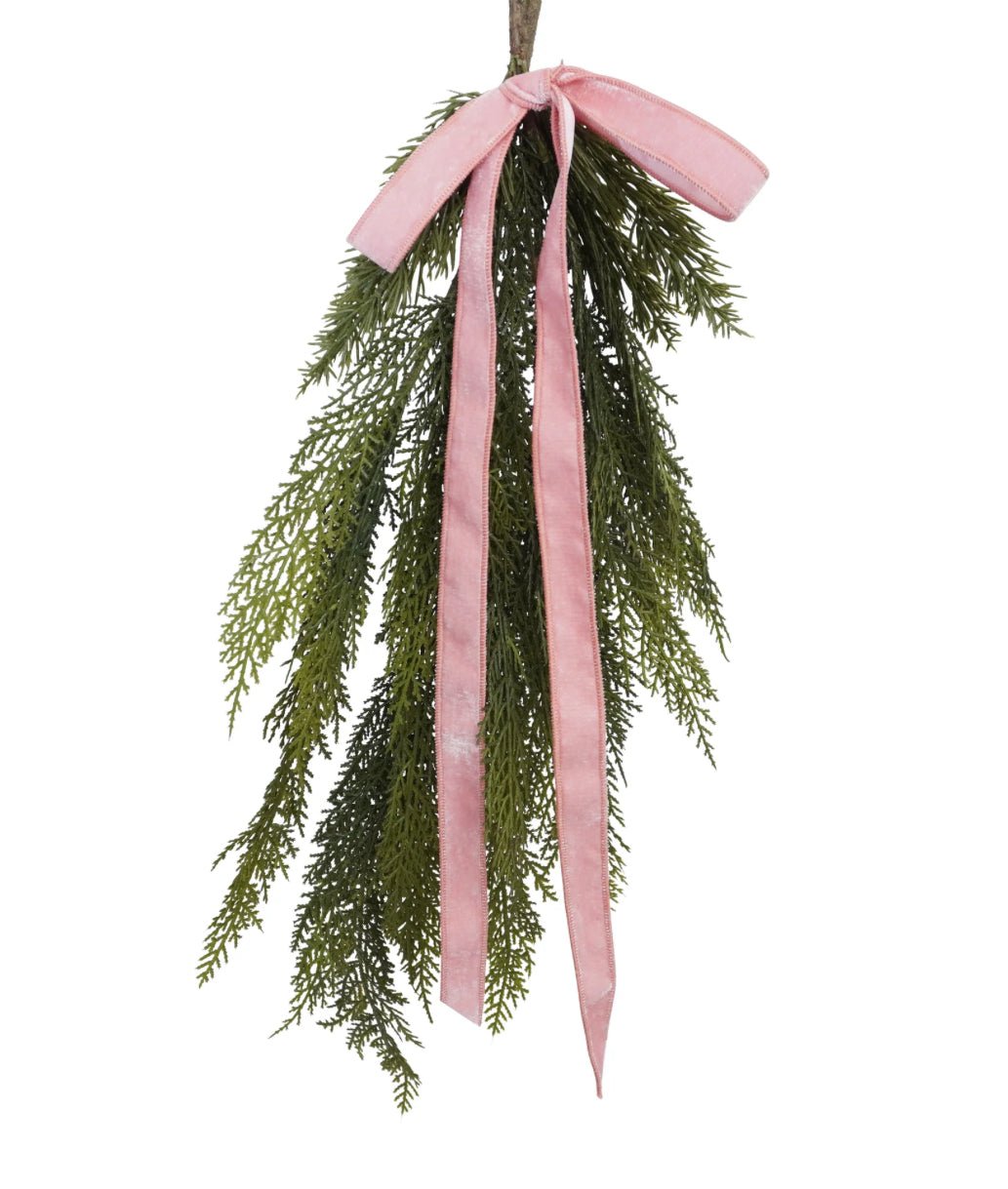 Pink Reveuse Velveteen Hanging Ribbon - 1" - Greenery MarketRibbons & TrimNW100 - 14