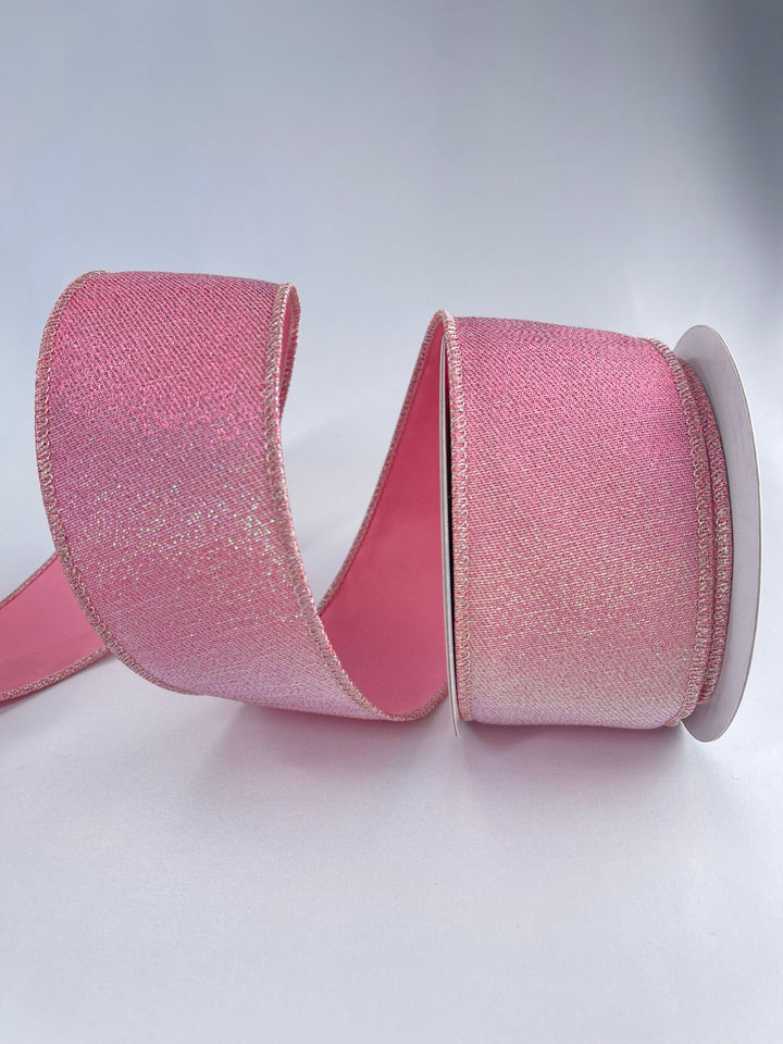 Pink splash wired ribbon - 2.5” - Greenery Marketwired ribbonMTX71562 BLPK