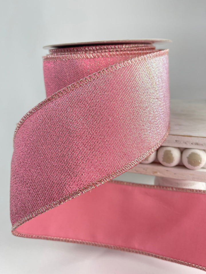 Pink splash wired ribbon - 2.5” - Greenery Marketwired ribbonMTX71562 BLPK