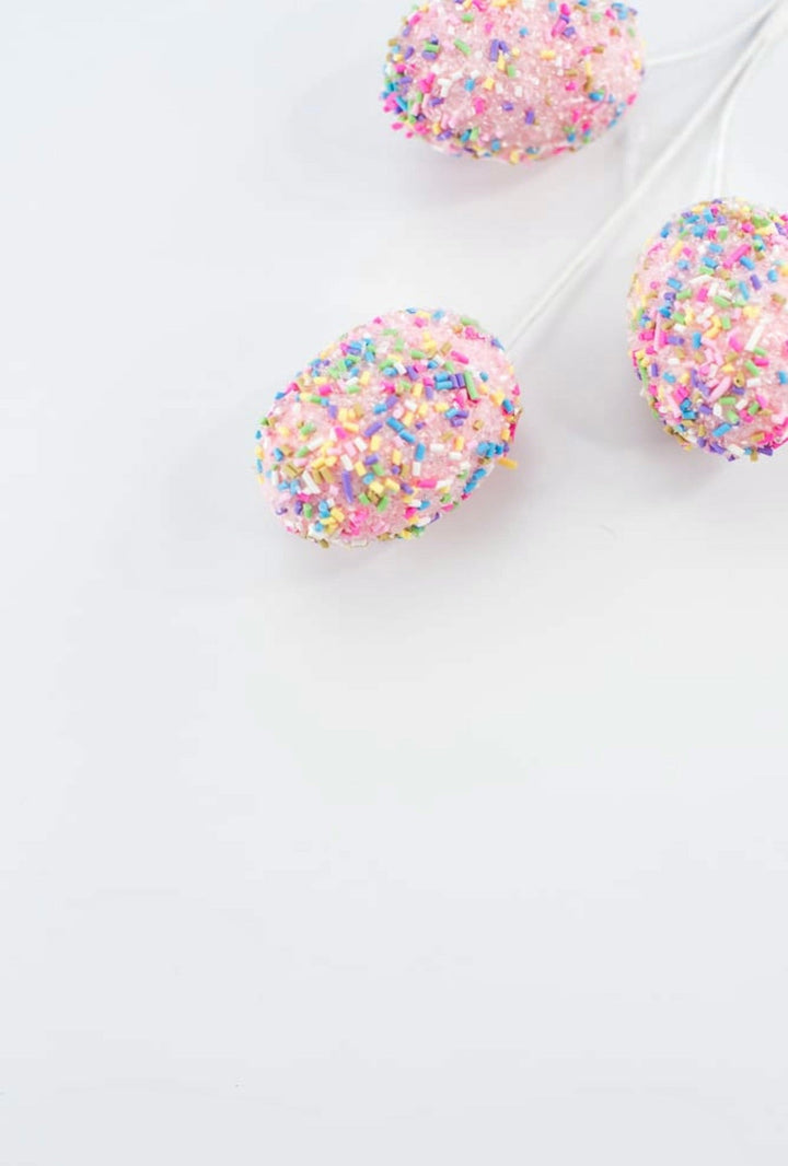 Pink Sprinkle egg pick - Greenery MarketPicks62879PK