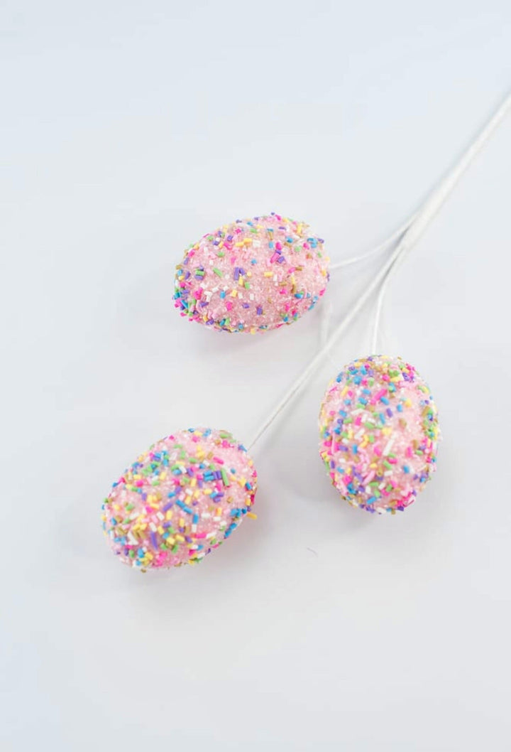 Pink Sprinkle egg pick - Greenery MarketPicks62879PK