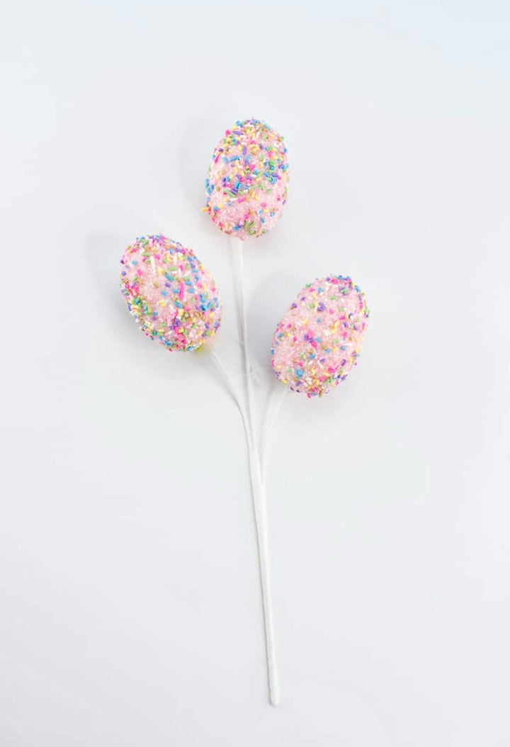 Pink Sprinkle egg pick - Greenery MarketPicks62879PK