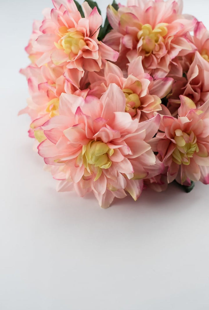 Pink yellow Dahlia bush - Greenery Marketartificial flowers25865