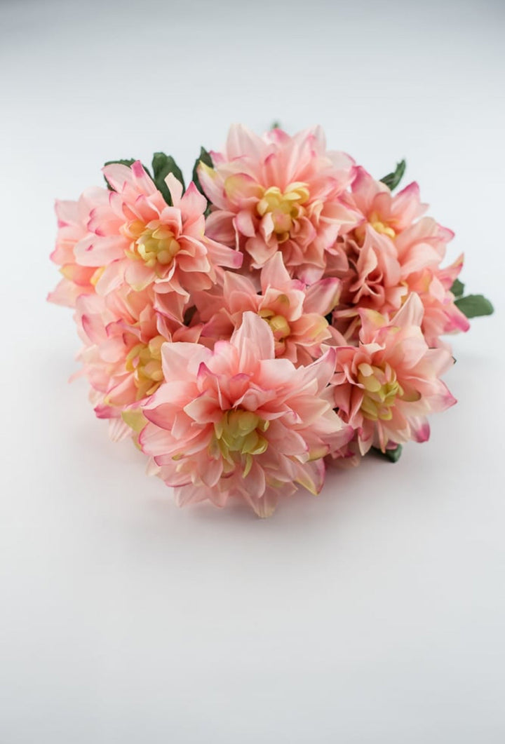 Pink yellow Dahlia bush - Greenery Marketartificial flowers25865