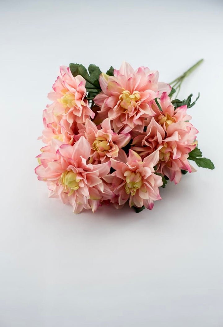 Pink yellow Dahlia bush - Greenery Marketartificial flowers25865