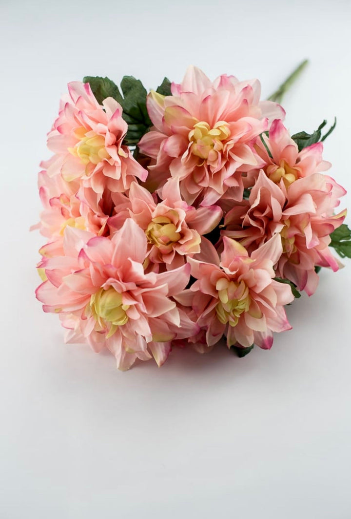 Pink yellow Dahlia bush - Greenery Marketartificial flowers25865