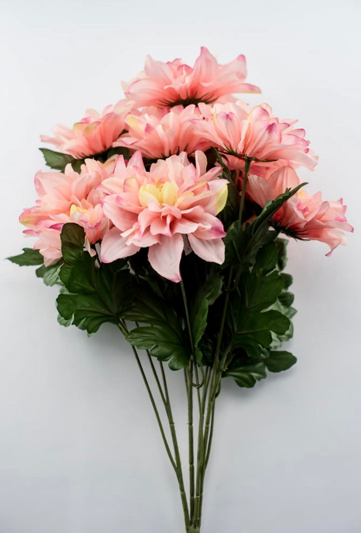 Pink yellow Dahlia bush - Greenery Marketartificial flowers25865