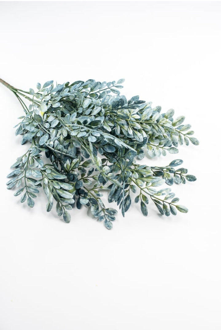 Plastic Mini Leaf Bush - Aqua Tint - Greenery Market13641BL