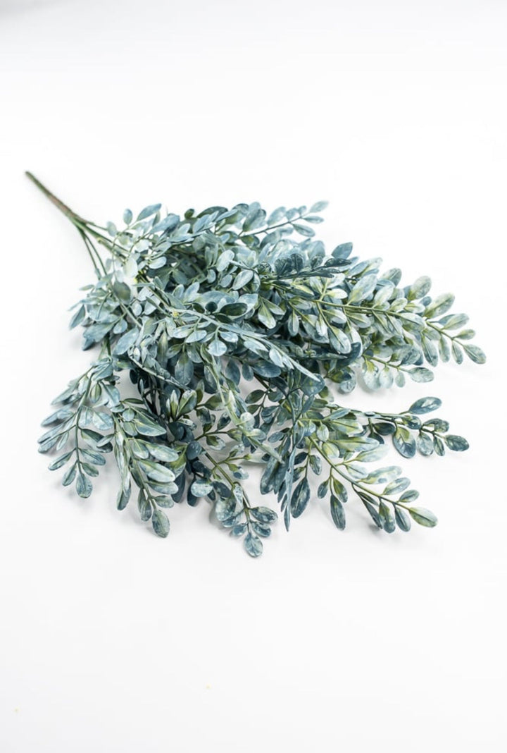 Plastic Mini Leaf Bush - Aqua Tint - Greenery Market13641BL