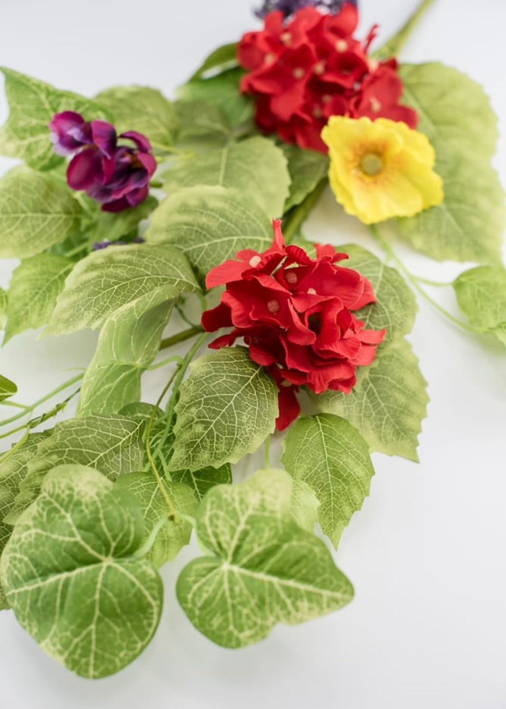 Poppy, hydrangea, and greenery spray - Greenery Marketartificial flowers63961