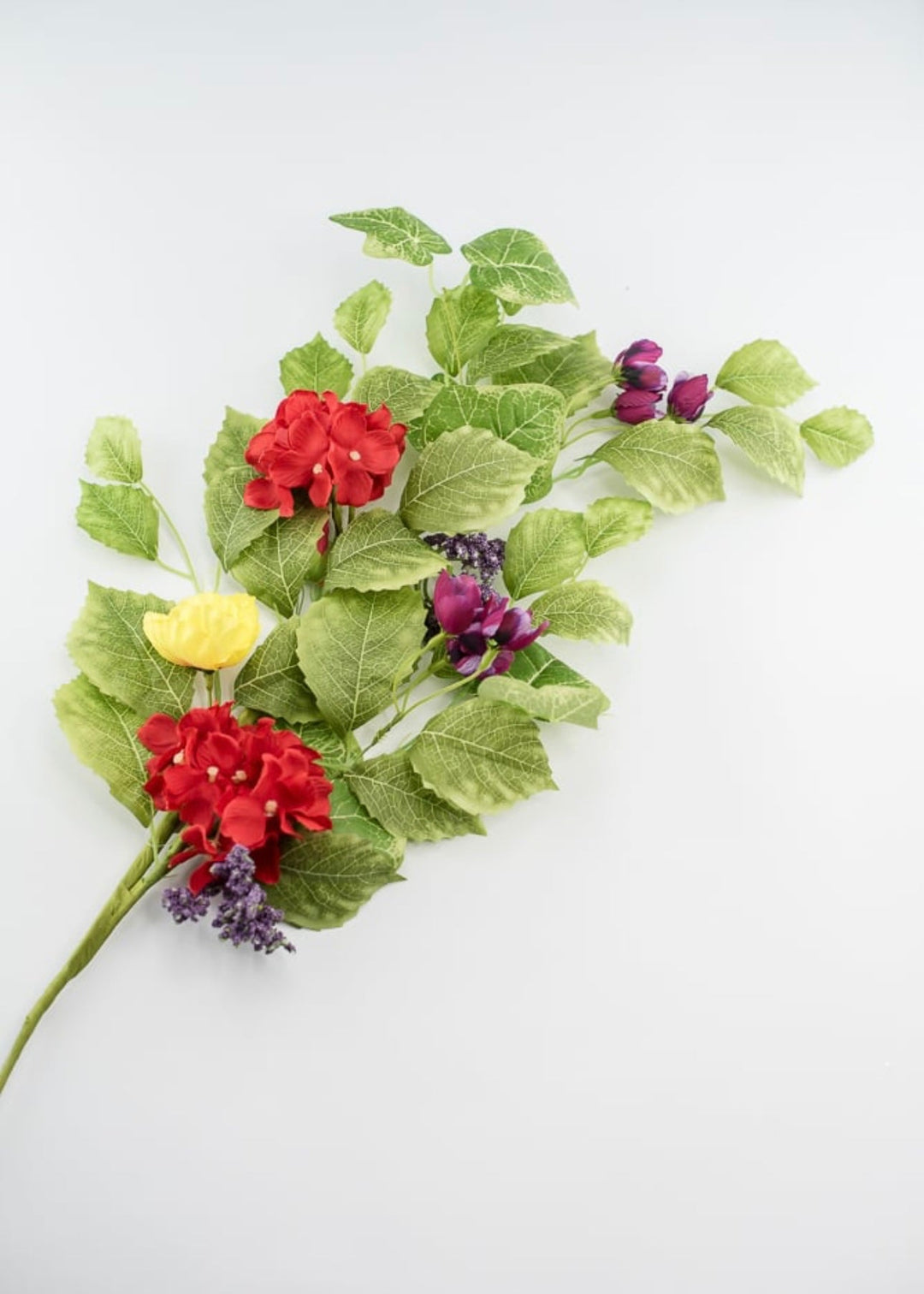 Poppy, hydrangea, and greenery spray - Greenery Marketartificial flowers63961