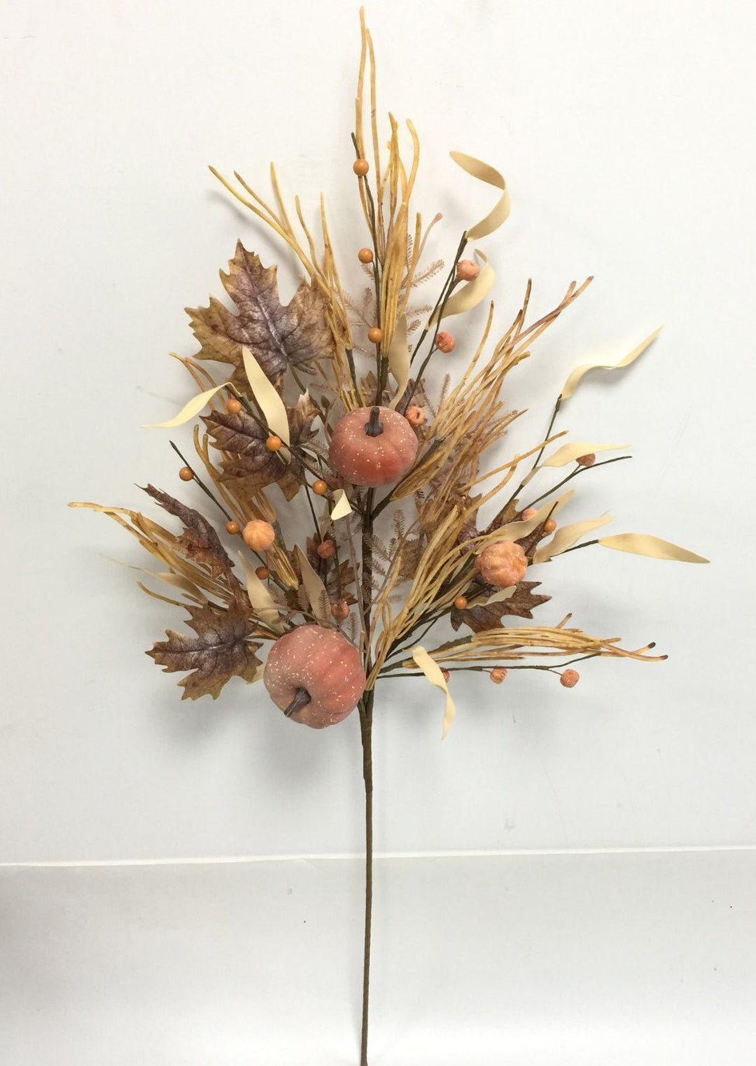 Pumpkin And Maple Leaves Spray - Greenery MarketArtificial Flora65195