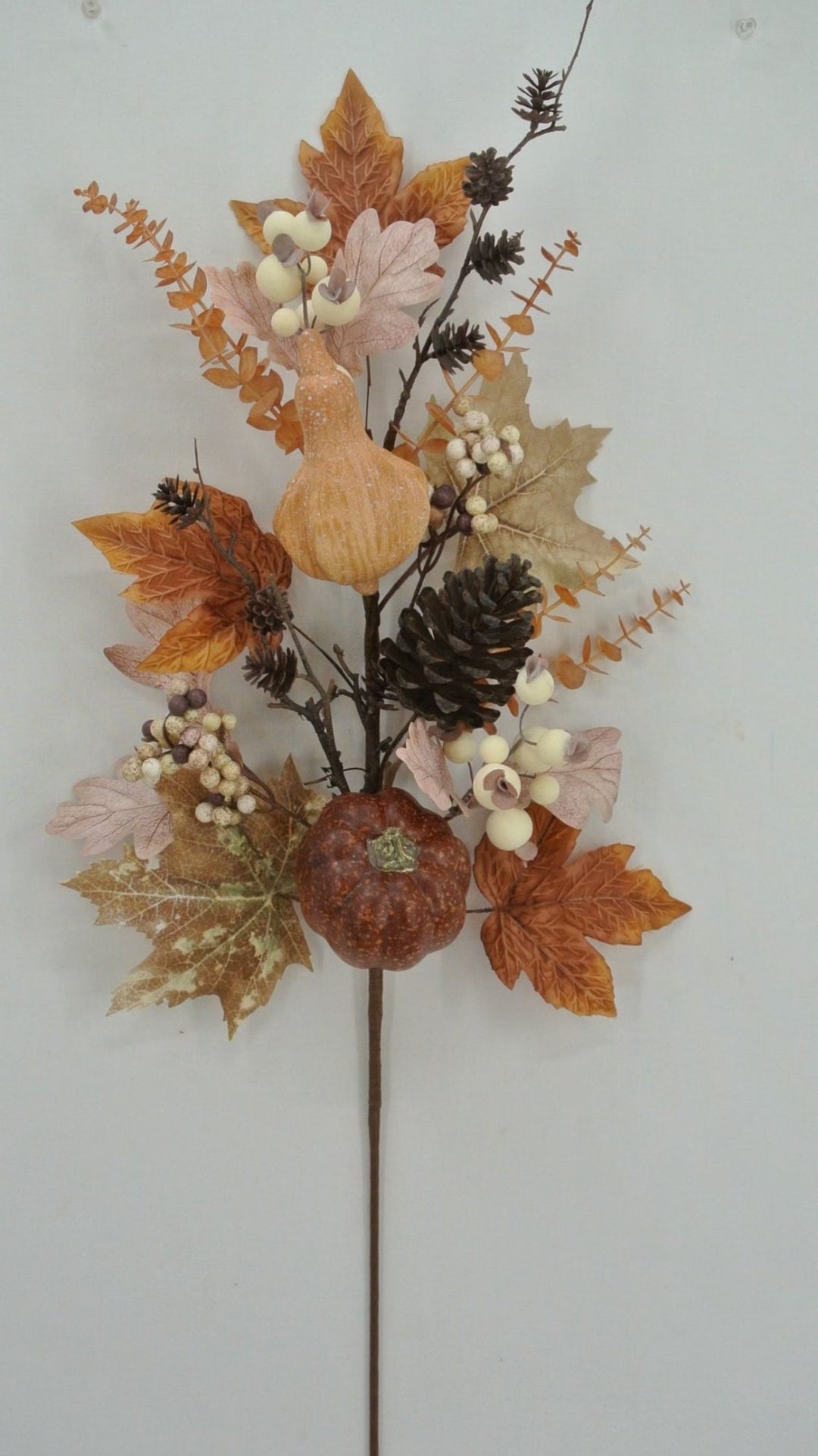 pumpkins and leaves spray - Greenery MarketArtificial Flora84494