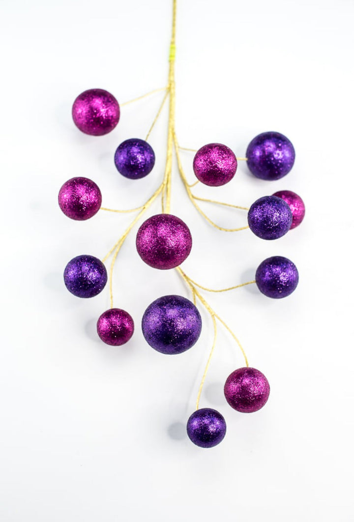 Purple and Magenta Ball Spray - Greenery MarketSeasonal & Holiday Decorations85925BTPU