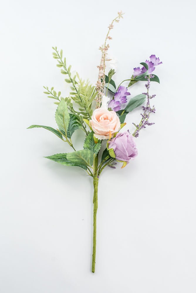 Purple And Pink Rose Flower Pick - Greenery Market64997