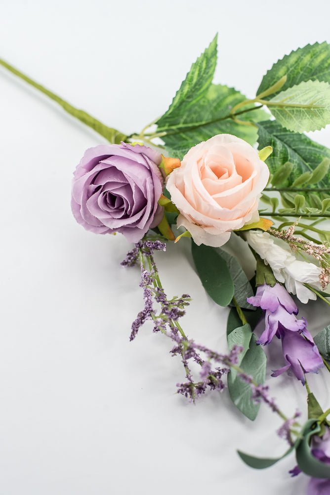 Purple And Pink Rose Flower Pick - Greenery Market64997