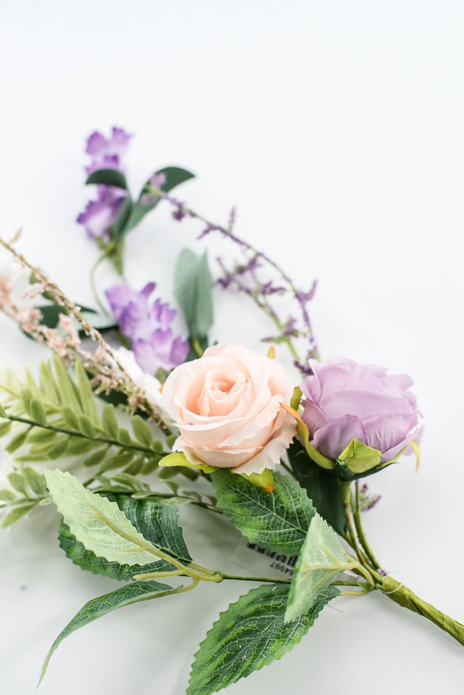 Purple And Pink Rose Flower Pick - Greenery Market64997