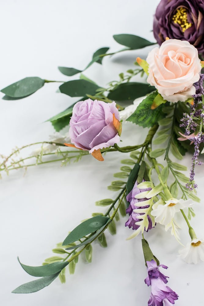 Purple And Pink Rose Flower Spray - Greenery Market64996