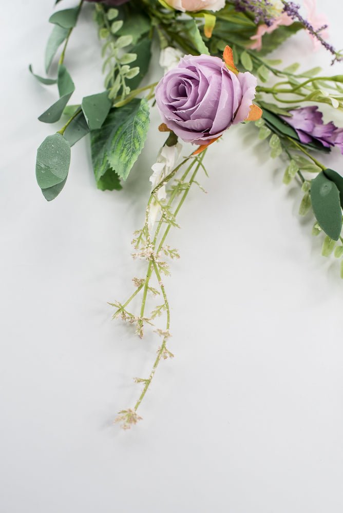 Purple And Pink Rose Flower Spray - Greenery Market64996