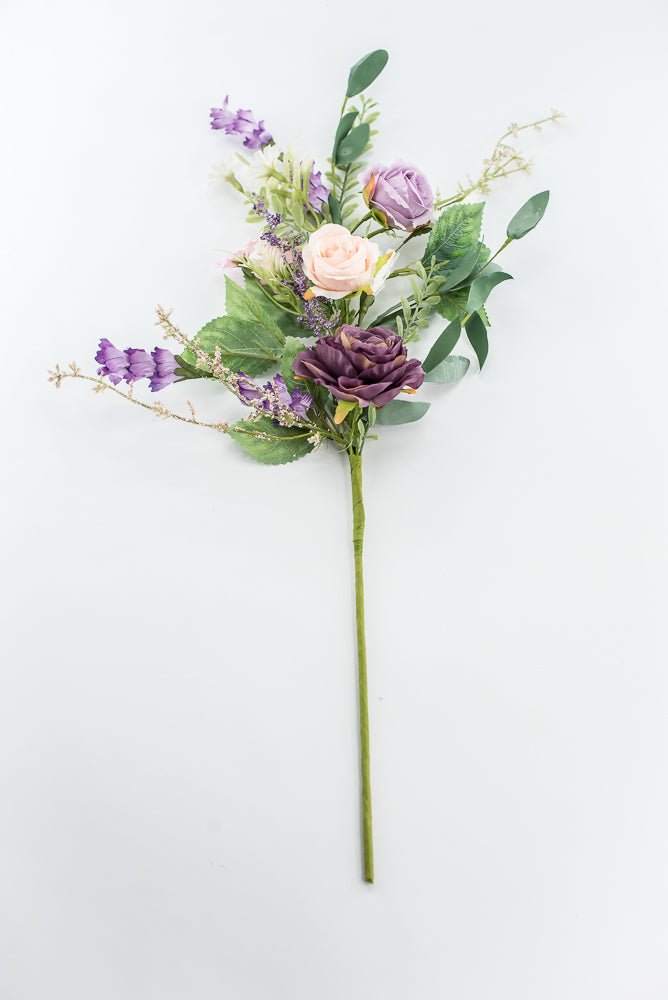 Purple And Pink Rose Flower Spray - Greenery Market64996