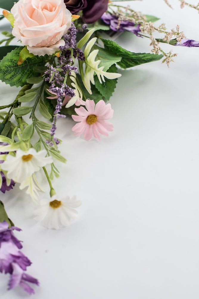 Purple And Pink Rose Flower Spray - Greenery Market64996