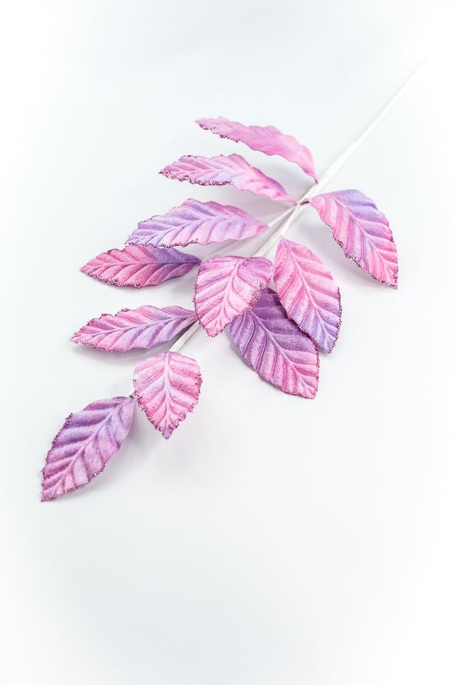 Purple and Pink Velvet Magnolia Leaf Spray - Greenery Market85361PUPK