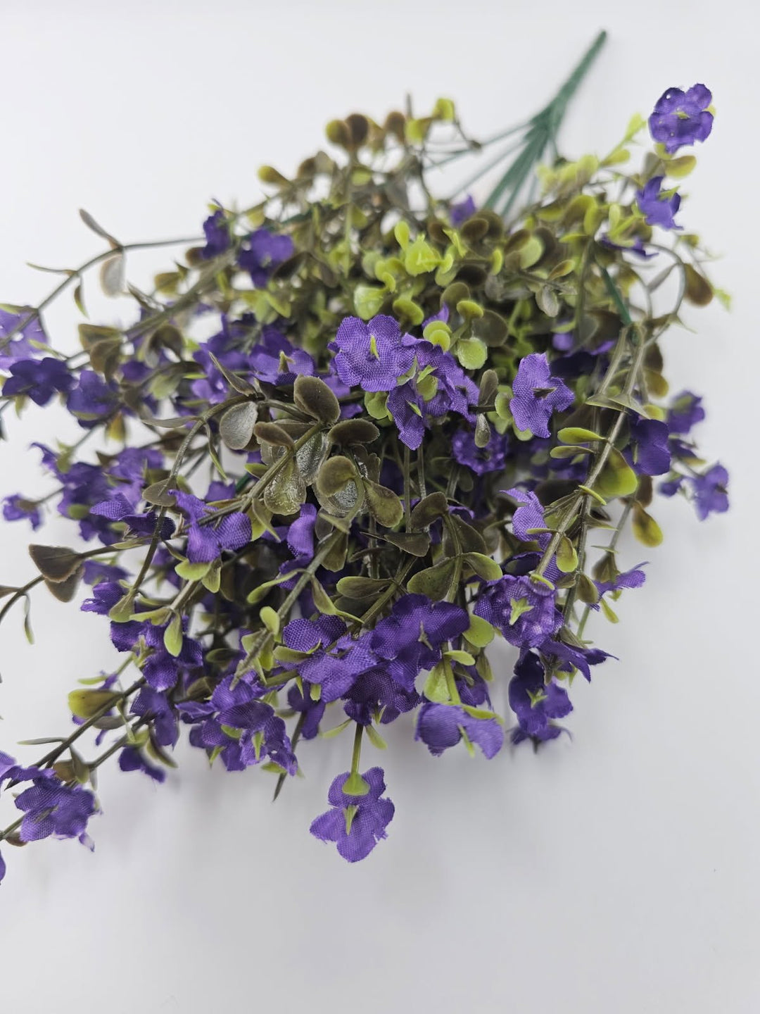 Purple filler flowers and boxwood greenery - Greenery Marketartificial flowers76625