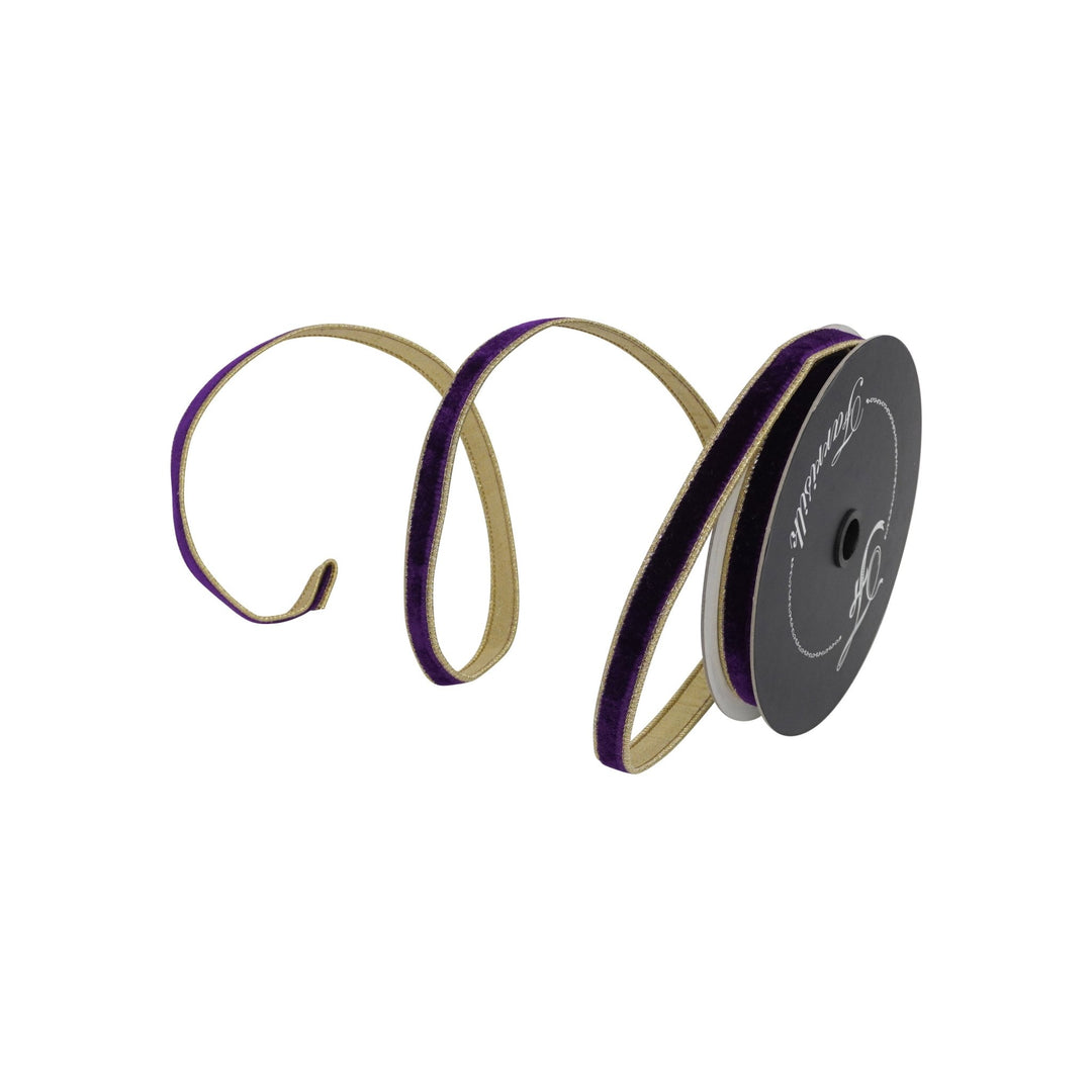Purple Flashy Velvet Farrisilk Wired Ribbon - .75" - Greenery MarketRibbons & TrimRG074 - 27