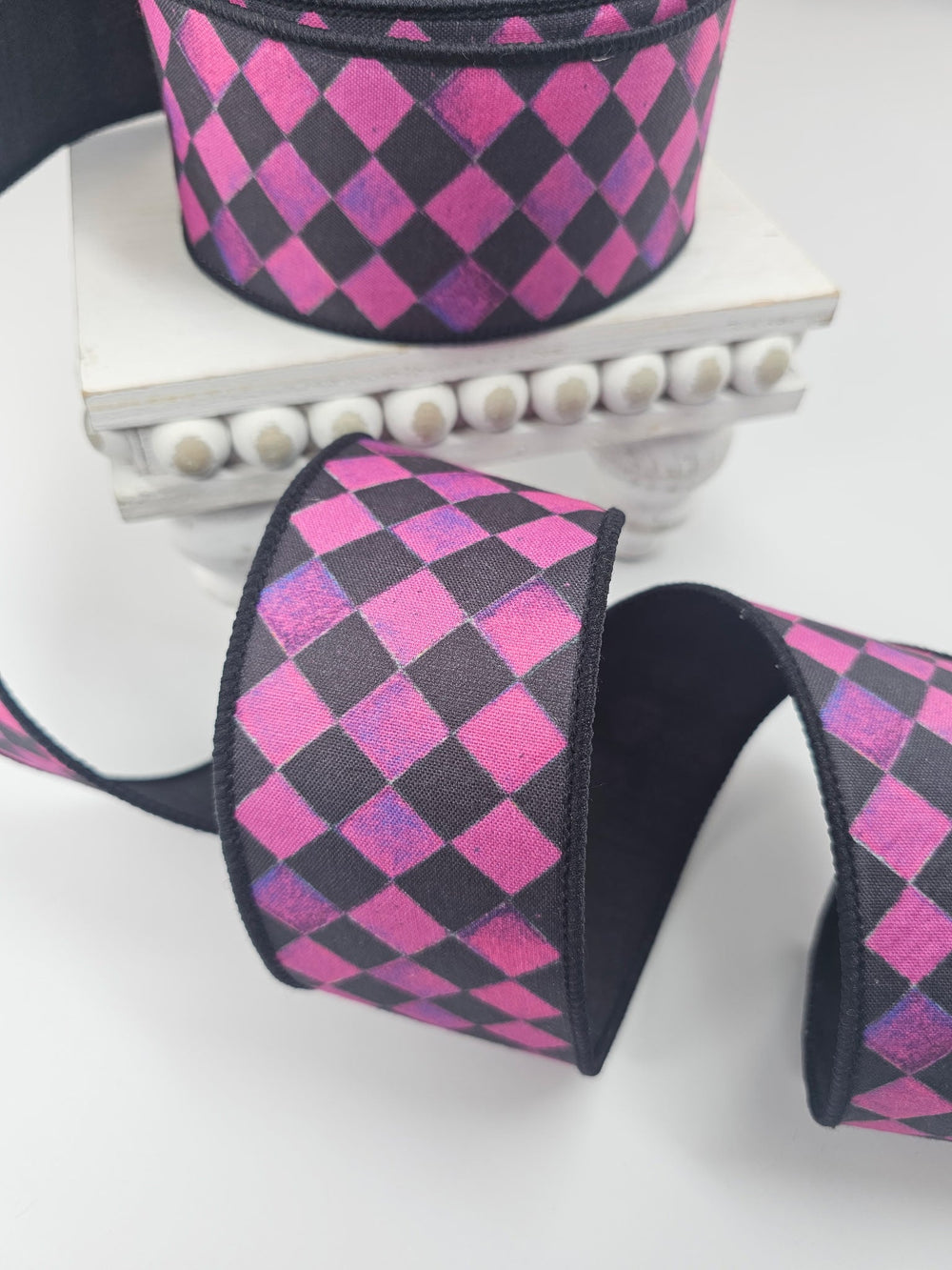 Purple Sketch Checks Farrisilk Wired Ribbon - 2.5" - Greenery MarketRibbons & TrimHR044 - 27