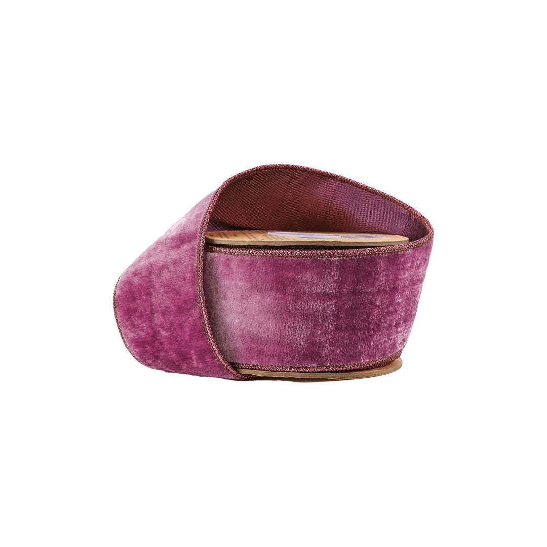 Purple Wired Premium Velvet Ribbon - 2.5" - Greenery Market7049W - 473 - 63C